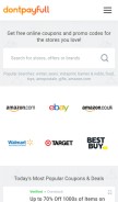 How dontpayfull.com looks like on a mobile device such as an iPhone.