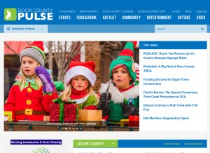 How doorcountypulse.com looks like on a tablet such as an iPad.