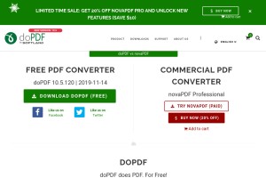 How dopdf.com looks like on a tablet such as an iPad.