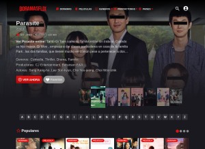 How doramasflix.co looks like on a tablet such as an iPad.
