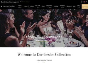 How dorchestercollection.com looks like on a tablet such as an iPad.