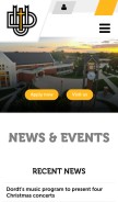 How dordt.edu looks like on a mobile device such as an iPhone.
