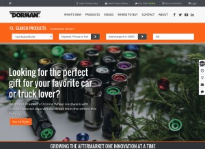 How dormanproducts.com looks like on a tablet such as an iPad.