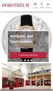 How dorotheum.com looks like on a mobile device such as an iPhone.