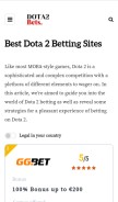 How dota2bets.me looks like on a mobile device such as an iPhone.