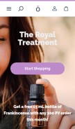 How doterra.com looks like on a mobile device such as an iPhone.