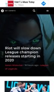 How dotesports.com looks like on a mobile device such as an iPhone.