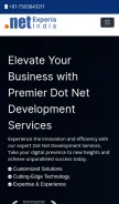 How dotnetexpertsindia.com looks like on a mobile device such as an iPhone.