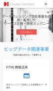 How double-std.com looks like on a mobile device such as an iPhone.