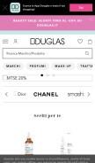 How douglas.it looks like on a mobile device such as an iPhone.