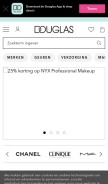 How douglas.nl looks like on a mobile device such as an iPhone.