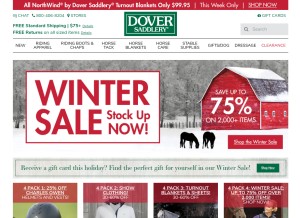 How doversaddlery.com looks like on a tablet such as an iPad.