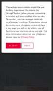 How dow.com looks like on a mobile device such as an iPhone.