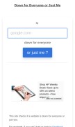 How downforeveryoneorjustme.com looks like on a mobile device such as an iPhone.