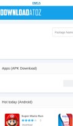How downloadatoz.com looks like on a mobile device such as an iPhone.