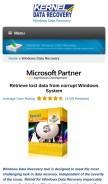 How downloaddatarecovery.com looks like on a mobile device such as an iPhone.