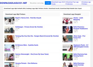 How downloadlagu321.net looks like on a tablet such as an iPad.