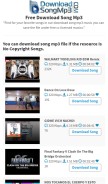 How downloadsongmp3.com looks like on a mobile device such as an iPhone.