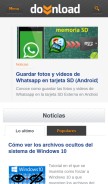 How downloadsource.es looks like on a mobile device such as an iPhone.