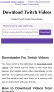 How downloadtwitchvideos.com looks like on a mobile device such as an iPhone.