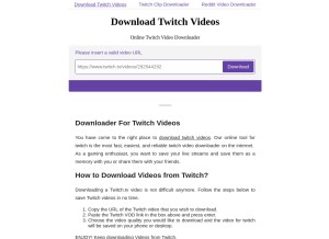 How downloadtwitchvideos.com looks like on a tablet such as an iPad.