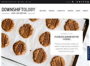 How downshiftology.com looks like on a tablet such as an iPad.