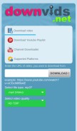How downvids.net looks like on a mobile device such as an iPhone.