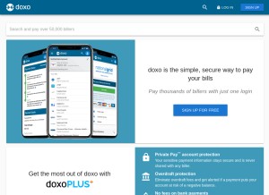 How doxo.com looks like on a tablet such as an iPad.