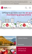 How dpd.com looks like on a mobile device such as an iPhone.