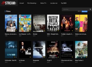 How dpstream.bz looks like on a tablet such as an iPad.
