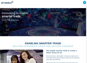 How dpworld.com looks like on a tablet such as an iPad.