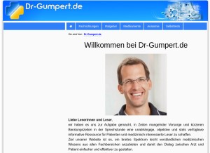 How dr-gumpert.de looks like on a tablet such as an iPad.