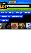 How dragoart.com looks like on a mobile device such as an iPhone.