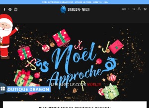How dragon-naga.com looks like on a tablet such as an iPad.