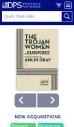 How dramatists.com looks like on a mobile device such as an iPhone.