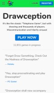How drawception.com looks like on a mobile device such as an iPhone.