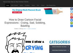 How drawinghowtodraw.com looks like on a tablet such as an iPad.