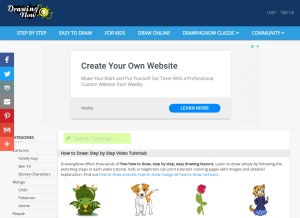 How drawingnow.com looks like on a tablet such as an iPad.