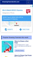 How drawingtutorials101.com looks like on a mobile device such as an iPhone.