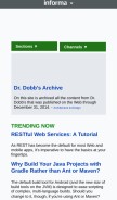 How drdobbs.com looks like on a mobile device such as an iPhone.