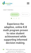 How dreambox.com looks like on a mobile device such as an iPhone.