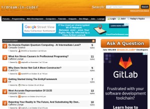 How dreamincode.net looks like on a tablet such as an iPad.