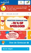 How dreamland.be looks like on a mobile device such as an iPhone.