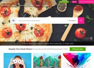 How dreamstime.com looks like on a tablet such as an iPad.