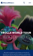How dreamworks.com looks like on a mobile device such as an iPhone.