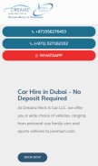 How dreamzuae.com looks like on a mobile device such as an iPhone.