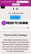 How dresstoshine.com looks like on a mobile device such as an iPhone.