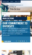 How drexelmed.edu looks like on a mobile device such as an iPhone.