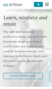 How drillster.com looks like on a mobile device such as an iPhone.