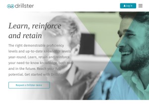 How drillster.com looks like on a tablet such as an iPad.